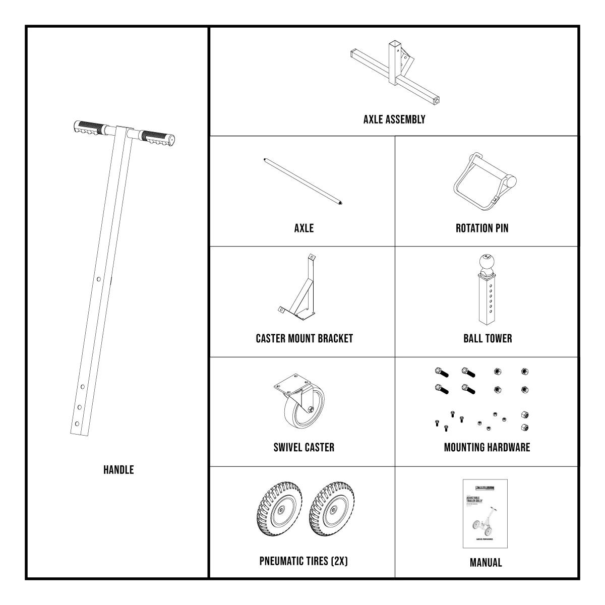 Essentials Height Adjustable Trailer Dolly – Image 8